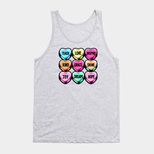 Valentine's Day Conversation Hearts Teacher Appreciation Tank Top